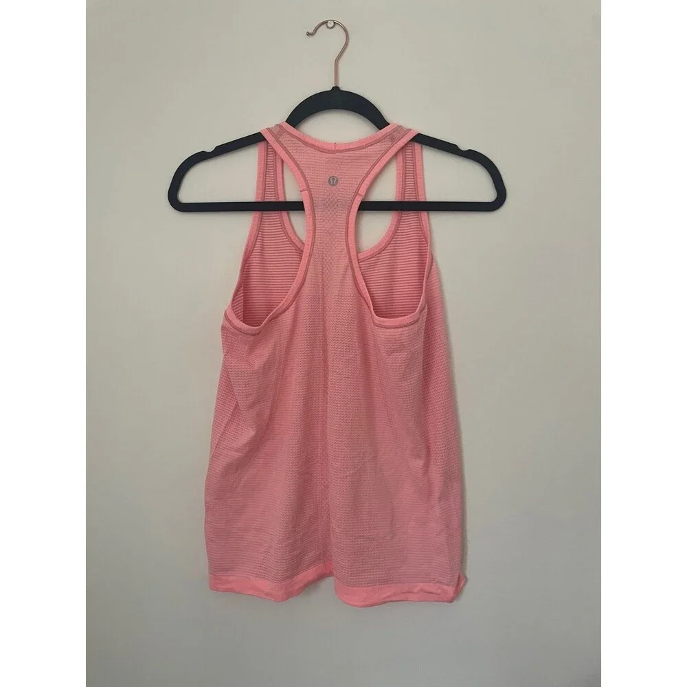 Lululemon womens racerback  pink taupe swiftly tank top  size 8 Great condition